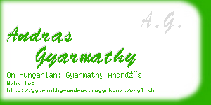 andras gyarmathy business card